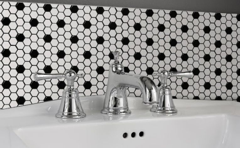 penny tile backsplash